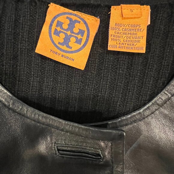 Tory Burch Leather and Wool Cardigan Size S - Picture 10 of 10